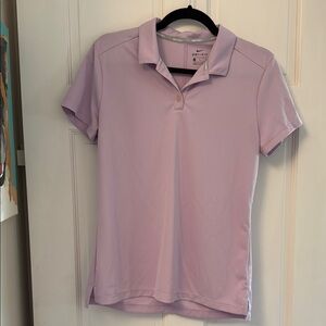 Nike Pink and Purple Fitted Polo Shirt Short Sleeve